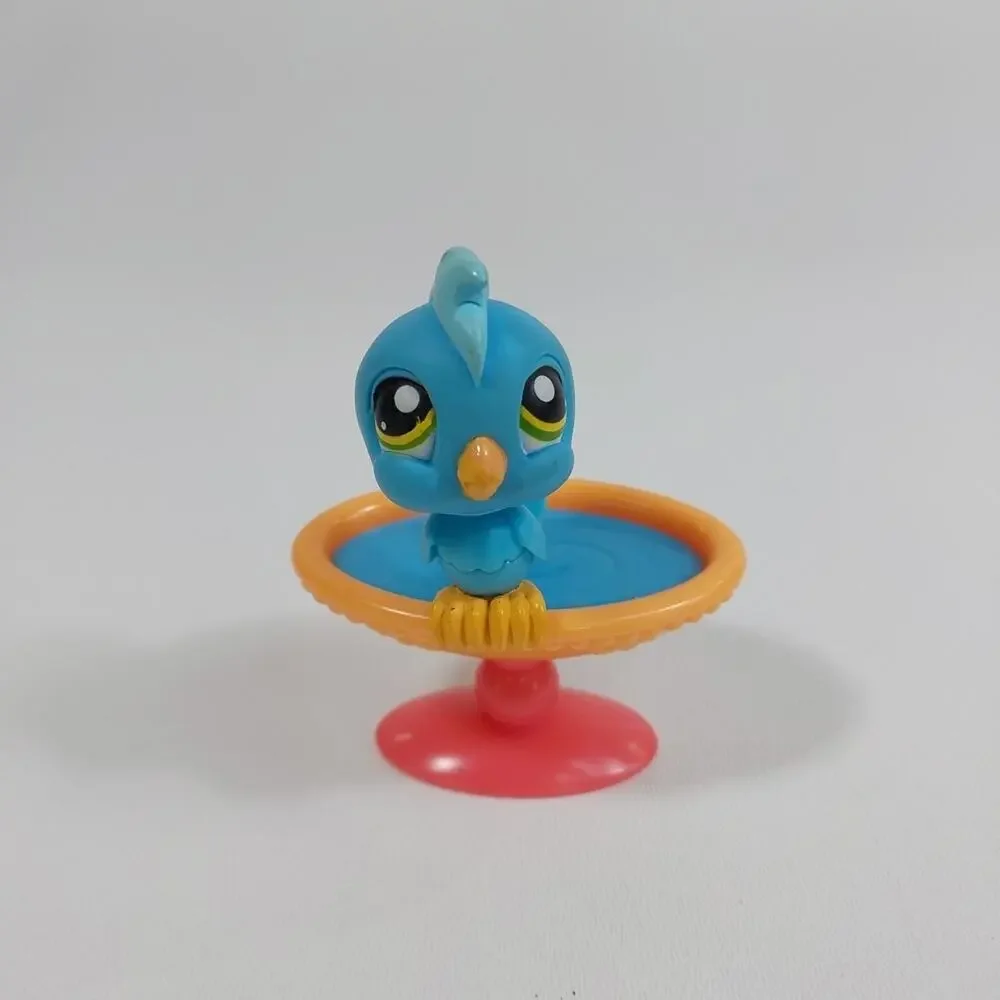 Littlest Pet Shop LPS PET PAIRS Cockatoo 317 - Bird And Bath Only‎